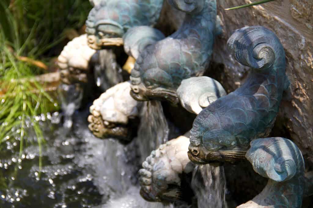 A fountain at Tabgha, the traditional site of the loaves and fish miracle (Mark 6:30–44) and Jesus’ fourth post-resurrection appearance (John 21:1–23).