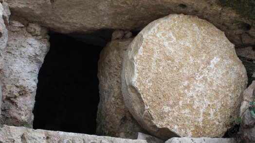 stone in front of tomb for post about the suffering servant in Isaiah