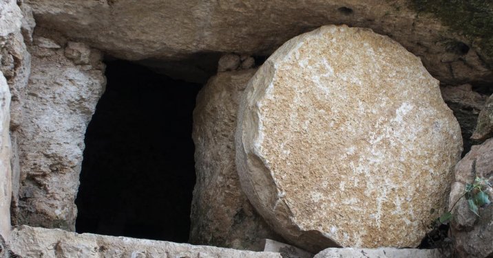 stone in front of tomb for post about the suffering servant in Isaiah