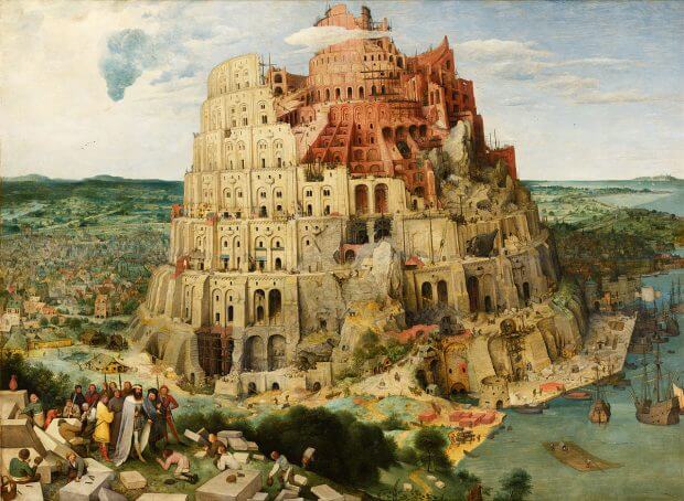 painting of the tower in the tower of babel story