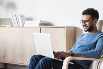 Man on computer