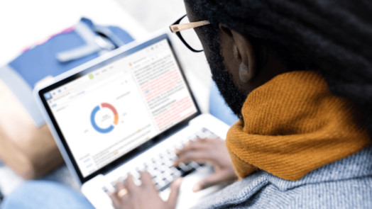 Man using Logos doing Bible word study