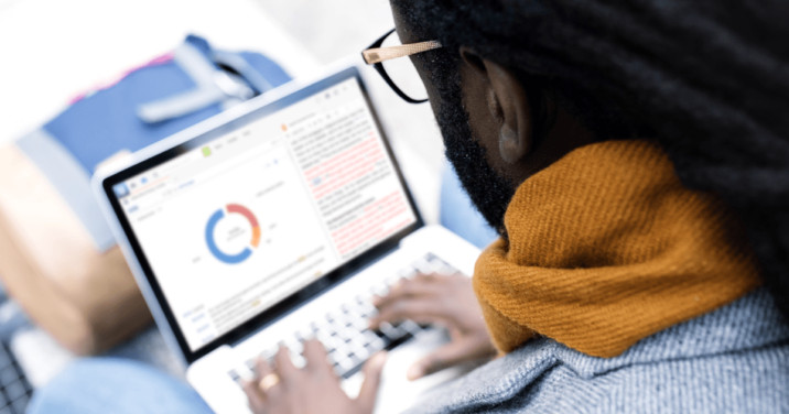 Man using Logos doing Bible word study