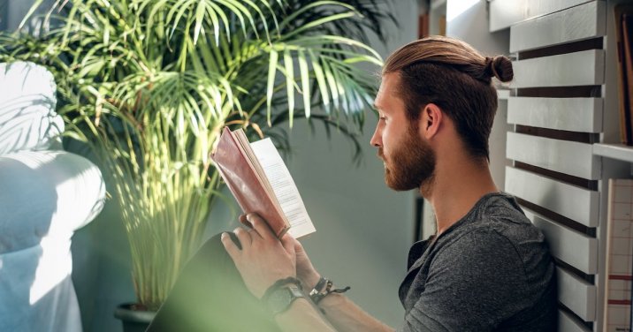 Man reading for a post about eerdman's resources