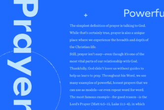 Prayer and powerful in large text with part of the article about honest and powerful prayers