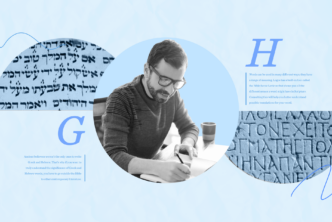 Collage of writing a Greek or Hebrew word study paper