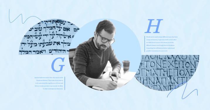Collage of writing a Greek or Hebrew word study paper
