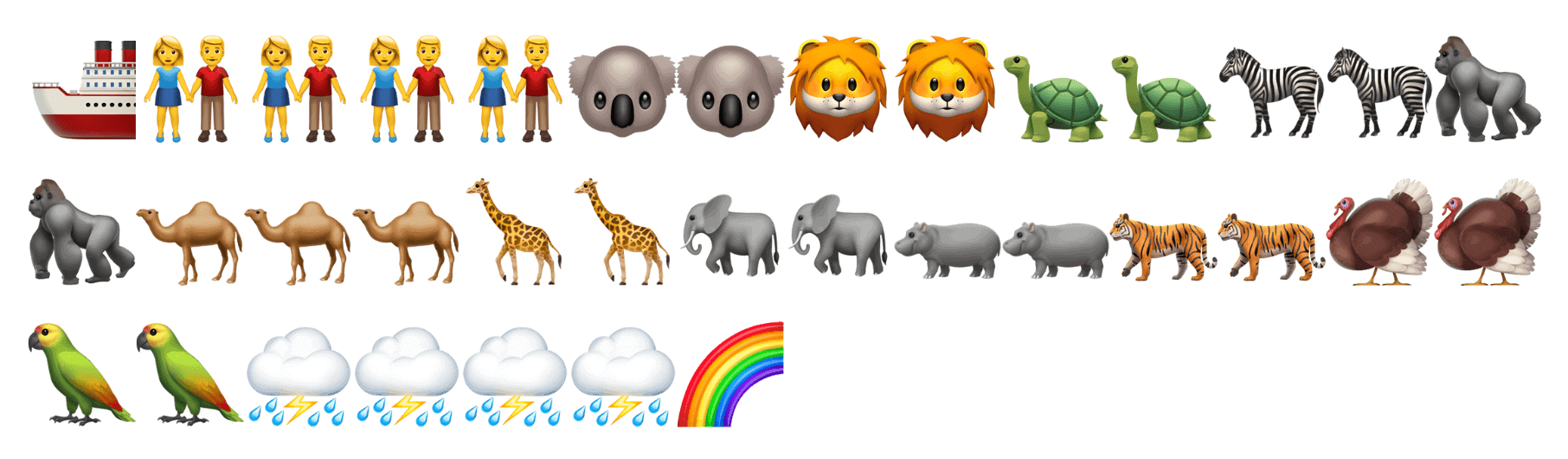 The story of the flood in emojis