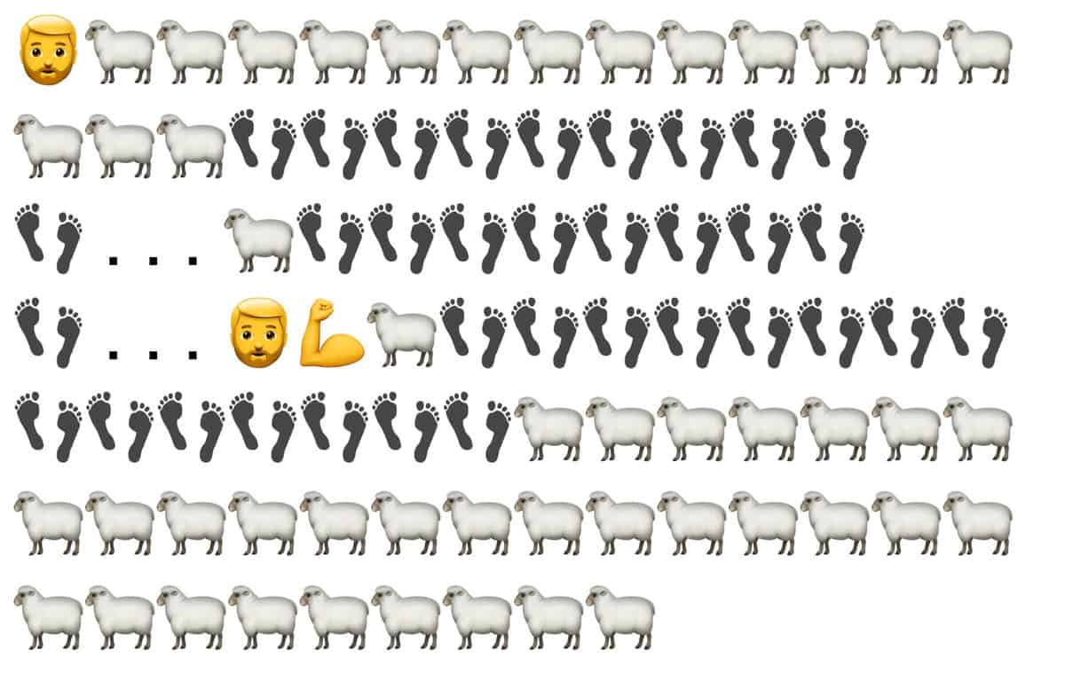 The parable of the lost sheep in emojis