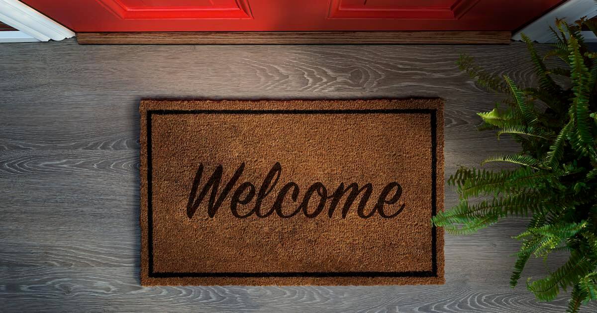 image of welcome mat for a post about how servant keeper joins faithlife