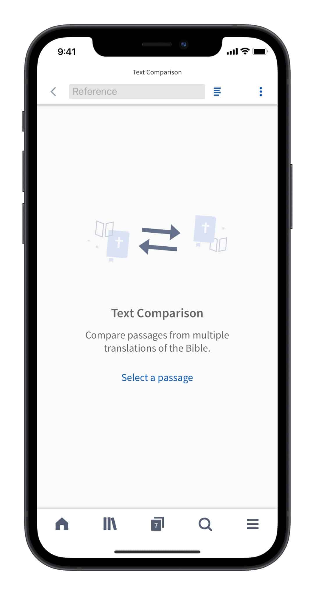 Bible Translations Text Comparison in the Logos Bible Study App