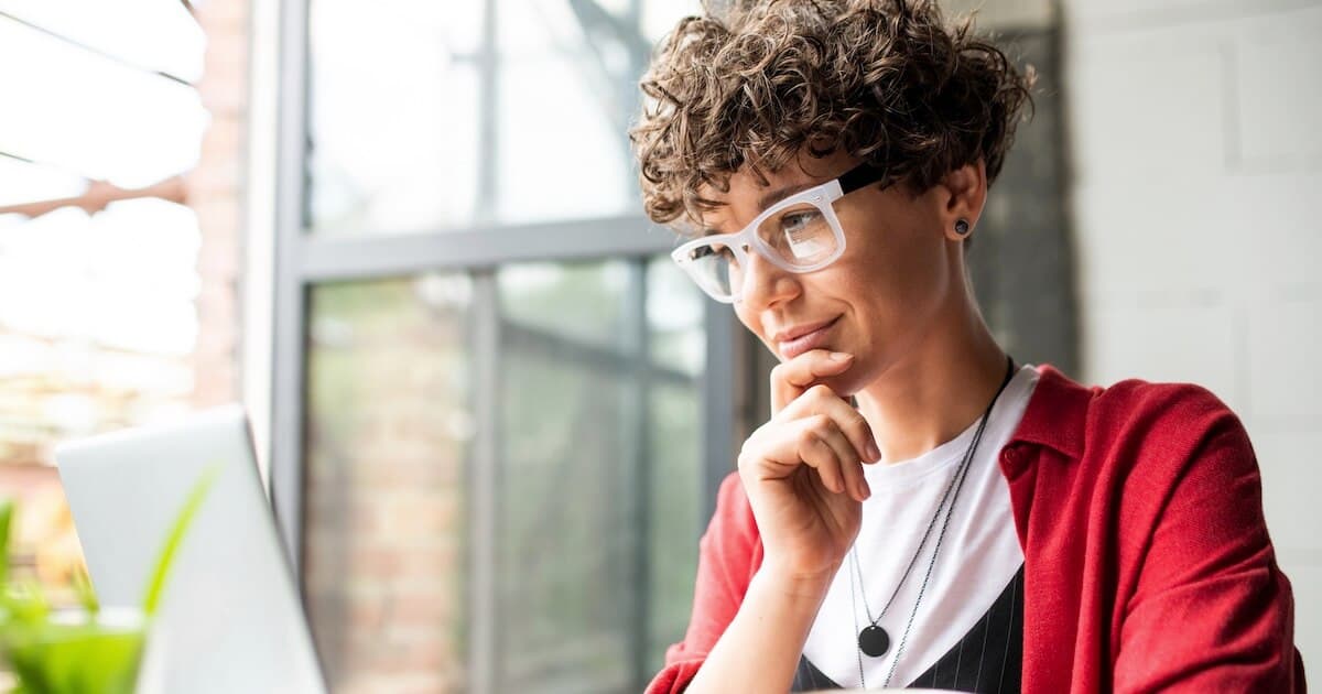 Woman doing a Bible Word Study