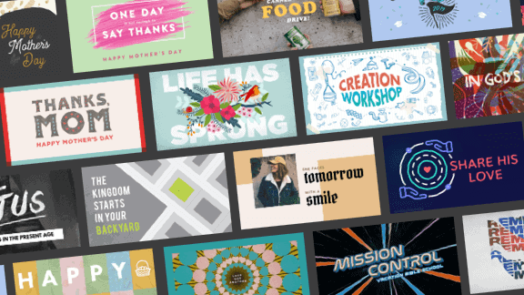 March  Pro Media Blog Header with Easter and Mothers Day Church Graphics x