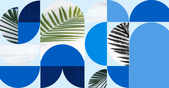 Collage of palms for Palm Sunday