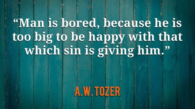 A. W. Tozer quote on happiness