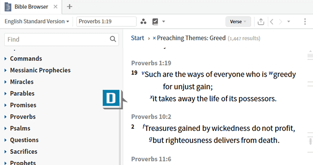 using the bible browser in logos