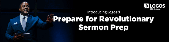 pastor preaching with the banner text Prepare for Revolutionary Sermon Prep
