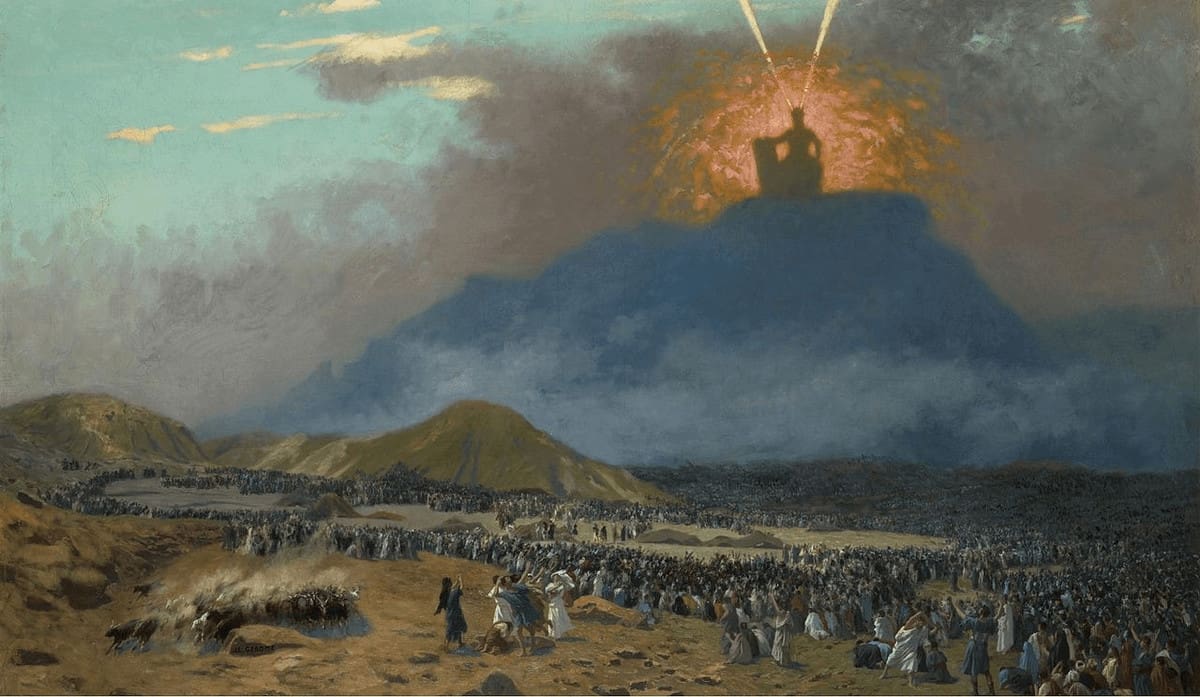 painting of Moses on Mount Sinai