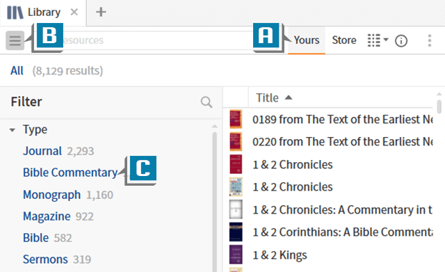 How to save logos library searches