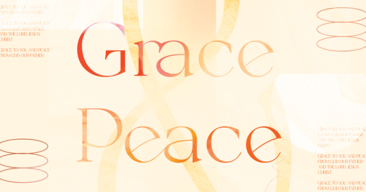 the words grace and peace on a light background