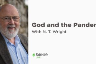 image of N. T. Wright and headline God