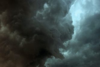 dark clouds during a storm