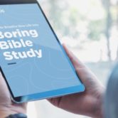 man reads how to revitalize boring Bible study guide on tablet