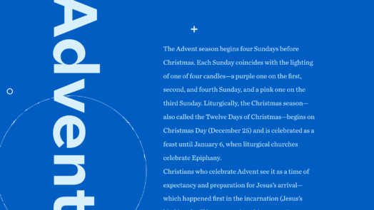 A graphic containing text from the article about what Advent is and how Christians celebrate it