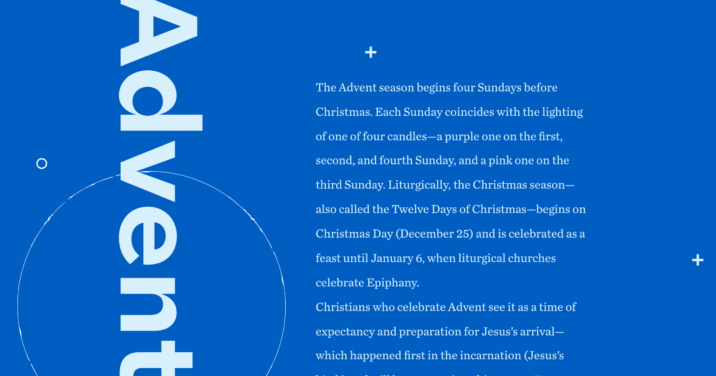 A graphic containing text from the article about what Advent is and how Christians celebrate it