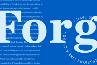 the word forgive against a dark blue background