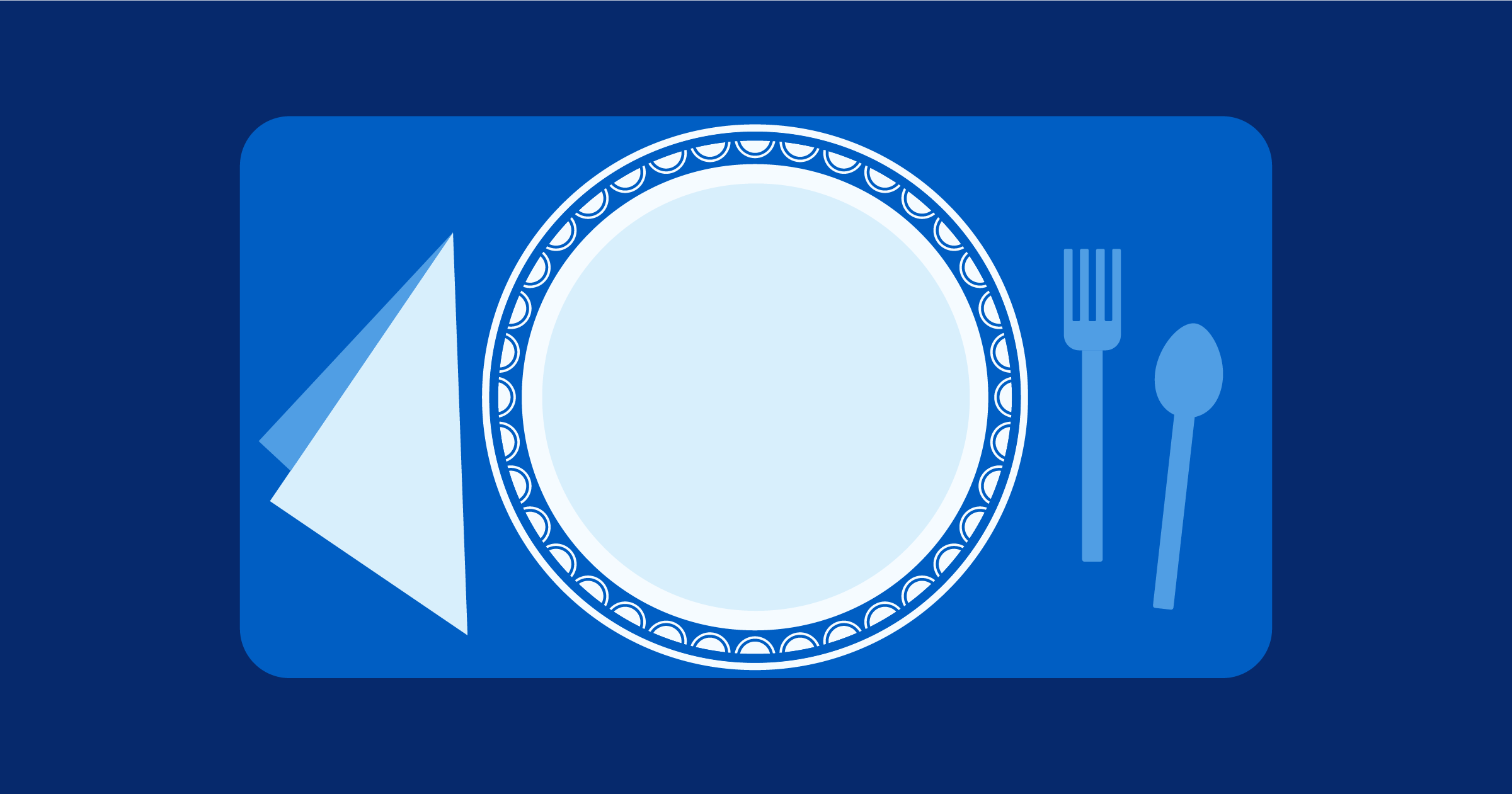 graphic of an empty plate to represent fasting