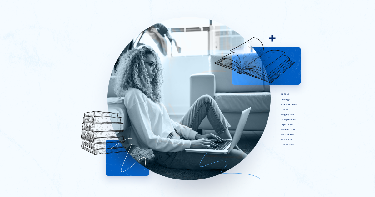 Woman studying biblical theology