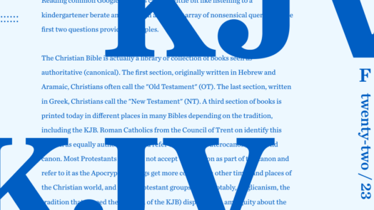 Graphic of KJV with copy from the Bible.