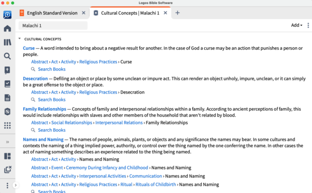 Using the Cultural Concepts feature in Logos, you can more easily notice things you might be missing about the time and culture in which a passage was written.