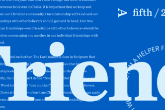 Blue graphic with the word friend in bold, featuring additional content from the blog.