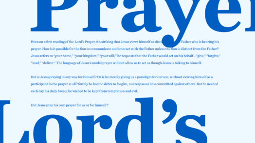 Graphic that says "Lord's Prayer" and has content from the blog