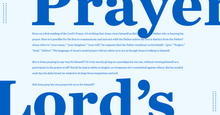 Graphic that says "Lord's Prayer" and has content from the blog