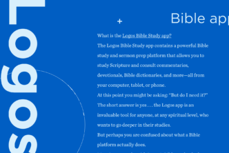 What is Logos? It's a Bible study app with a built-in study and sermon prep platform.