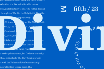 Graphic with the word divine in bold and copy from the article behind it.