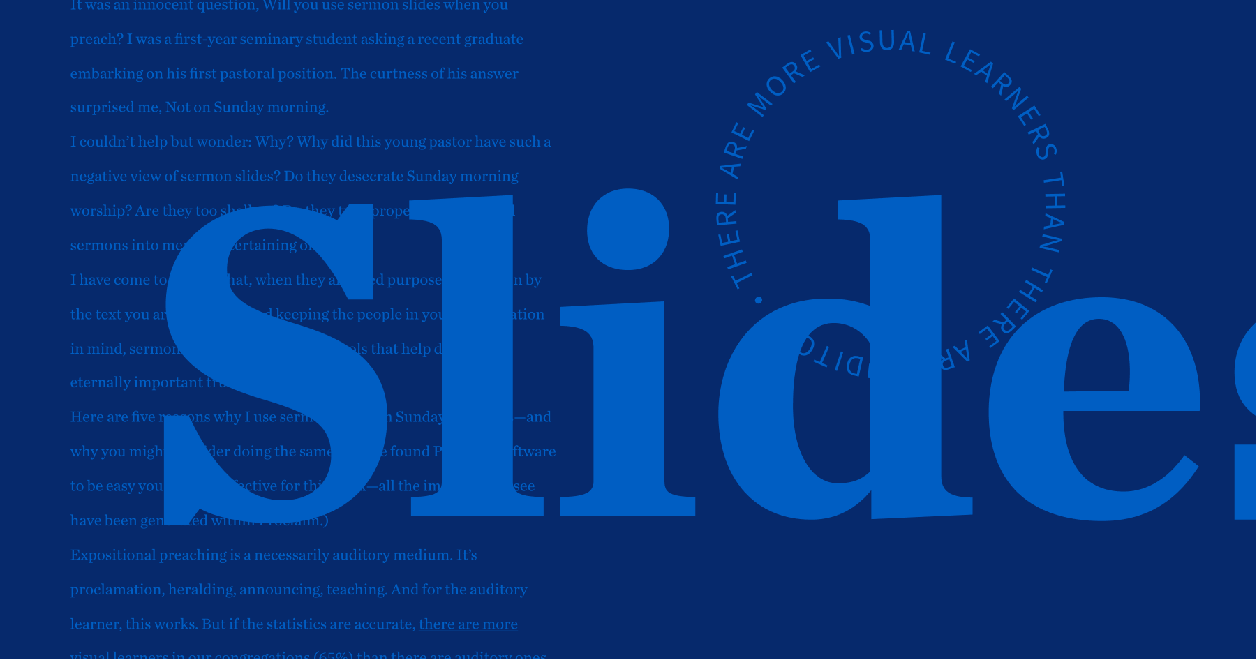 Graphic with the word slide in bold