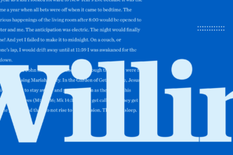 Graphic with the word "willing" prominent and text from the article in the background.