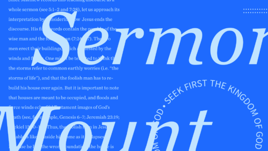 Graphic with the words sermon on the mount emphasized.