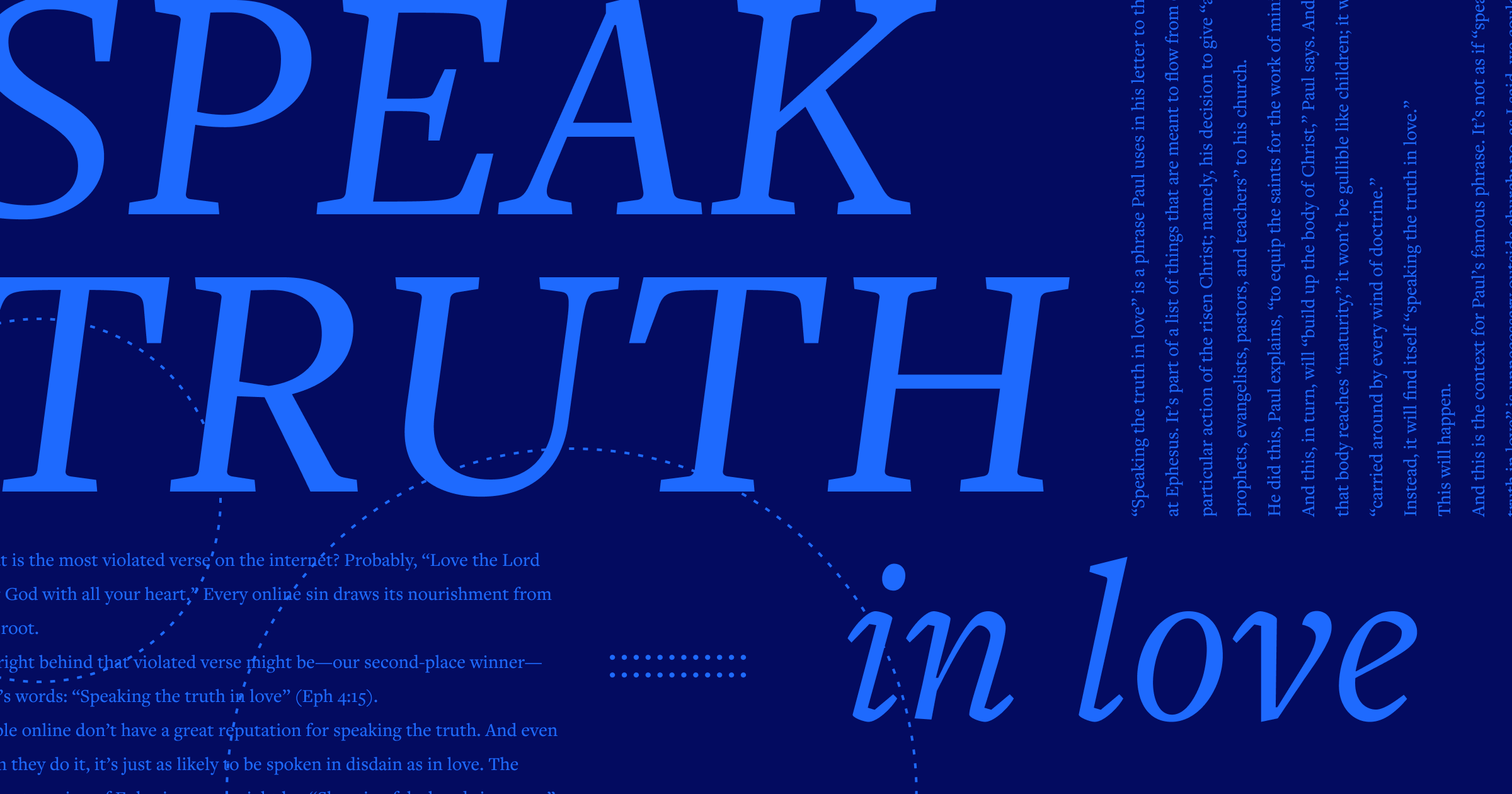 Graphic with speak truth in love as the main focal point