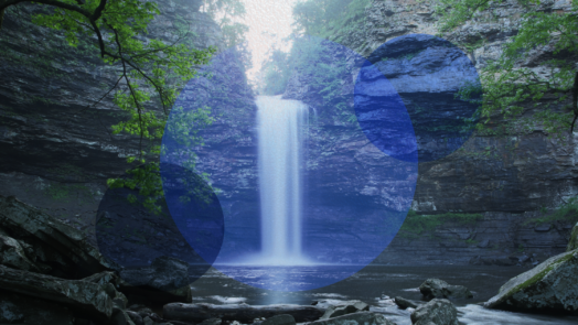 a picture of a waterfall representing modern theologians