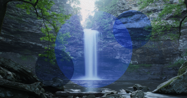 a picture of a waterfall representing modern theologians