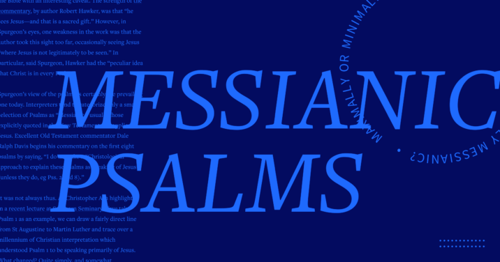 Messianic psalms in light blue letters with darker blue as background