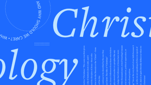 An image of the word Christology on top of text from the article