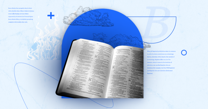 an open bible to represent Baptist Bible Study