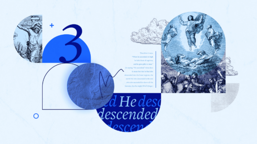 An image of Jesus on the cross, the number 3 to represent the Triduum, and part of the article about what happened on Holy Saturday in the background.