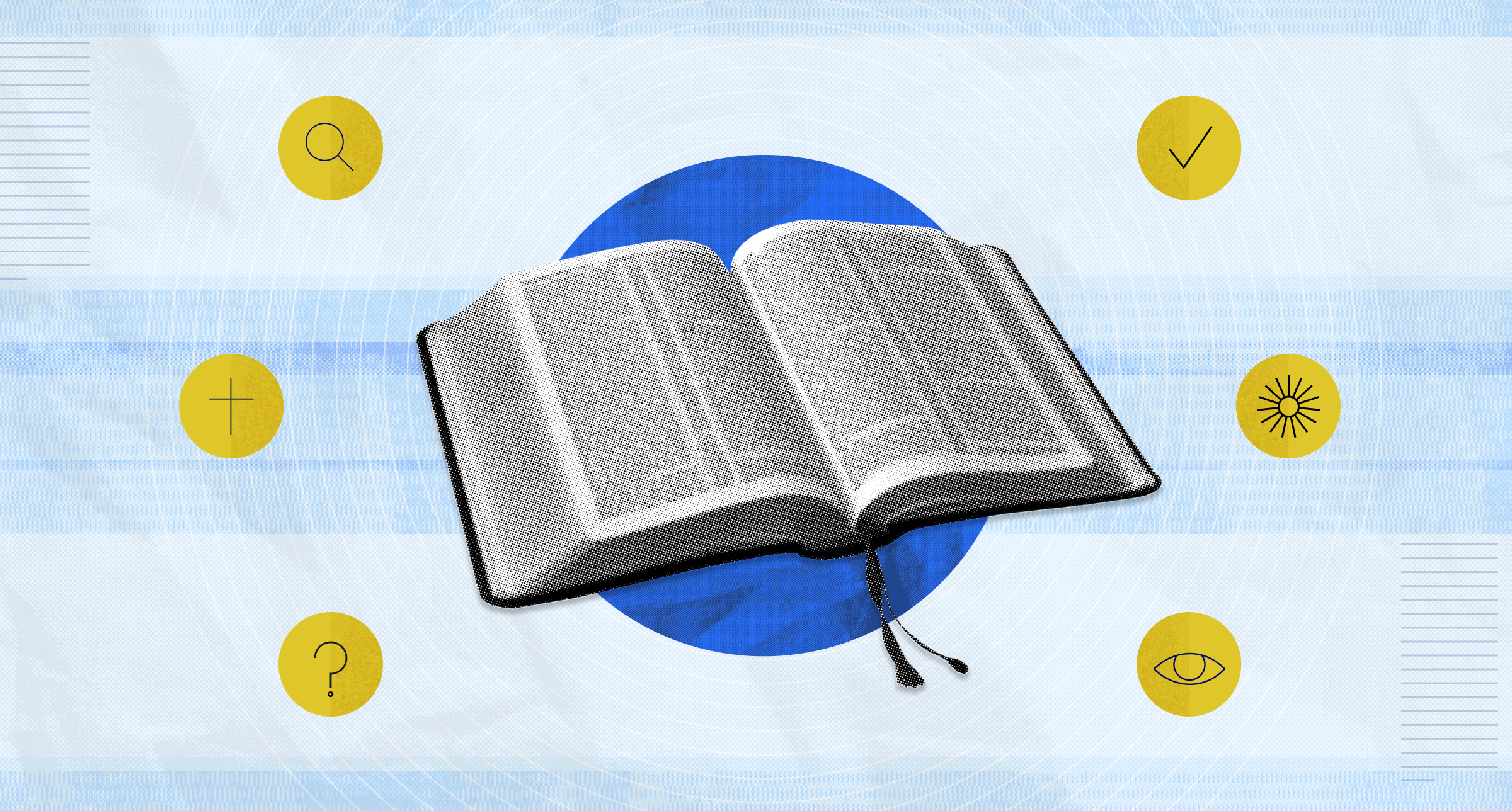 An image of an open study Bible